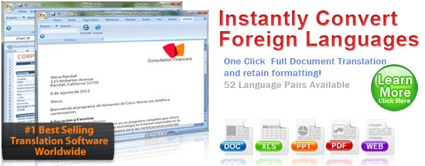 Language converter, translation of foreign languages